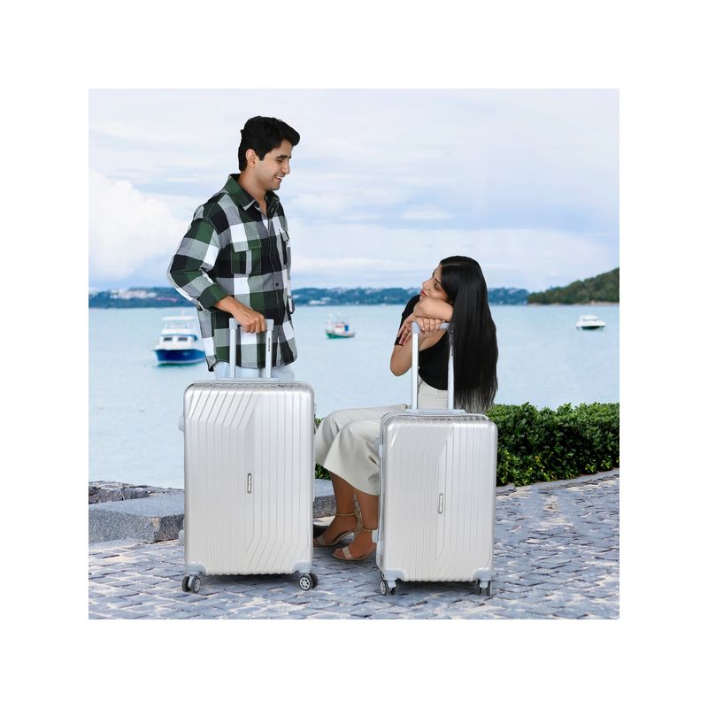 Red Tape Beige 4 Wheels Trolley Bag (Pack of 2) (L/S)