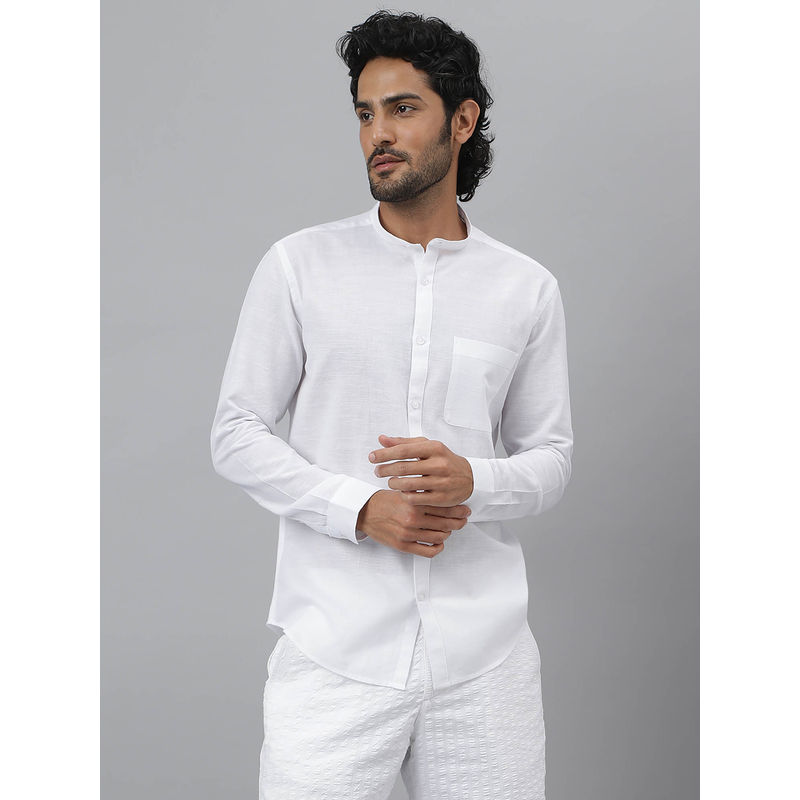 KINGDOM OF WHITE Zephyr - Full Sleeve Shirt with Mandarin Neck (39)
