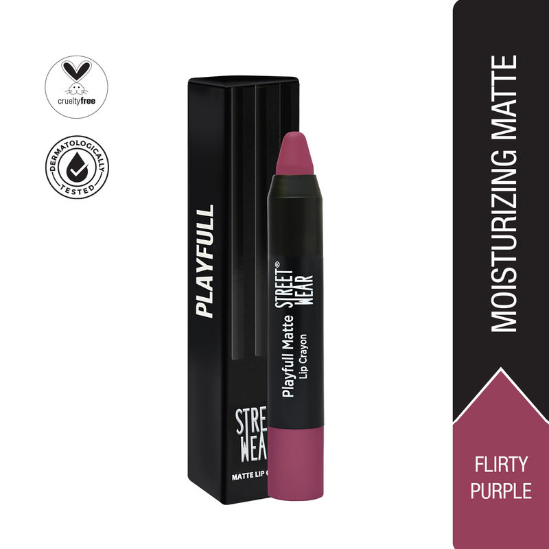 Street Wear Playfull Matte Lip Crayon - Flirty Purple