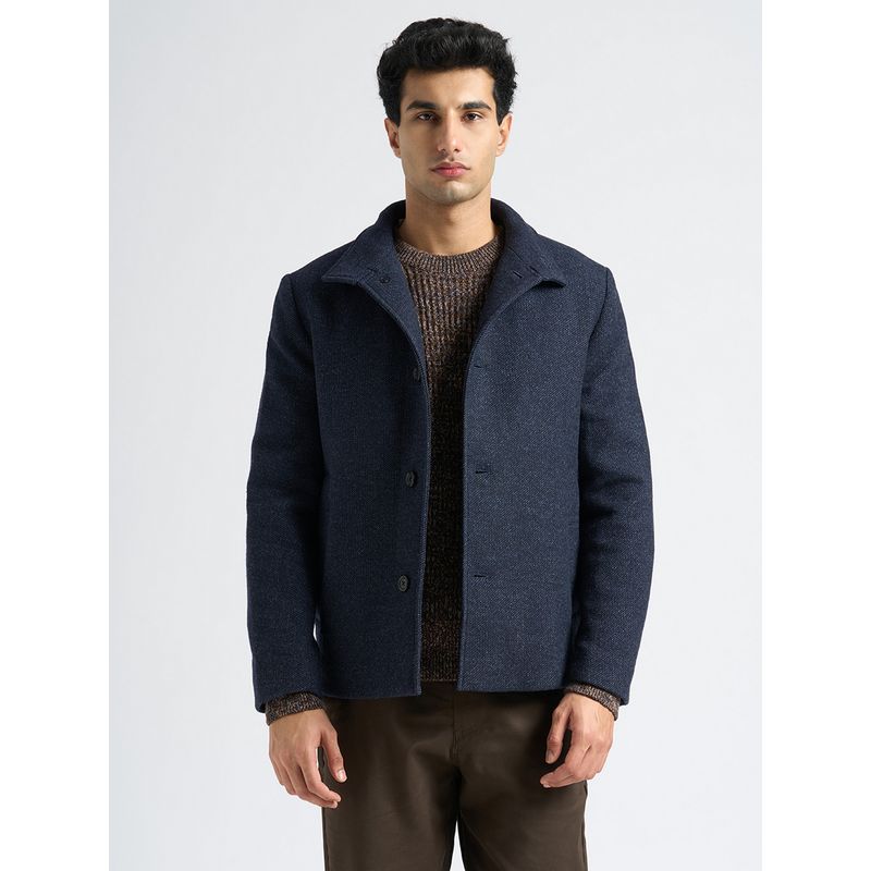 SELECTED HOMME Wool Blend Blue Jacket