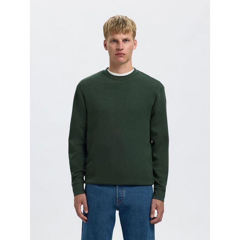 SELECTED HOMME Crew Neck Green Sweatshirt (S)