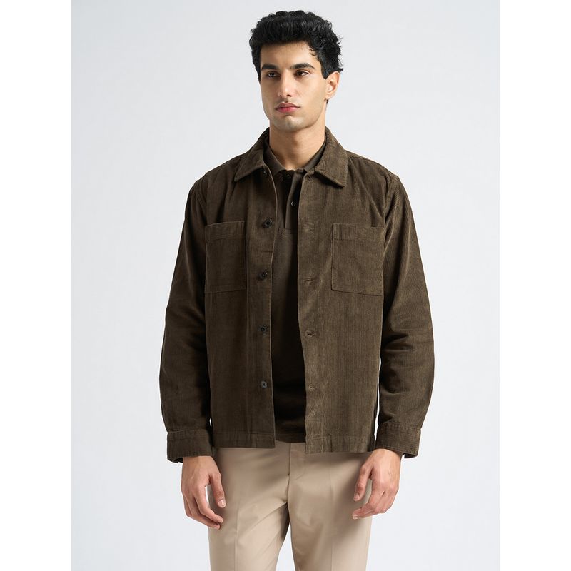 SELECTED HOMME Organic Cotton Corduroy Brown Jacket (XS)