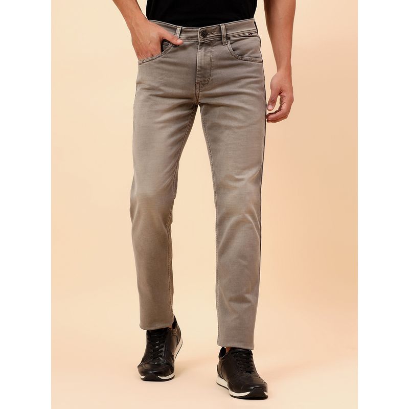 Cantabil Casual Breathable & Soft Regular Fit Denim Brown Jeans (30)
