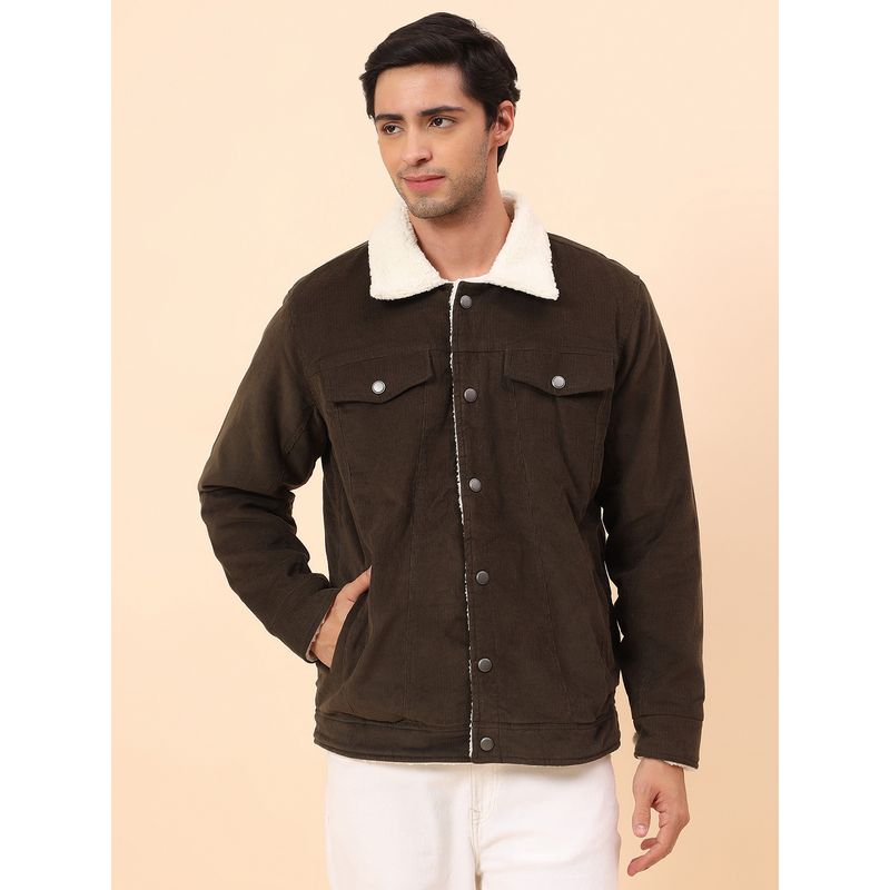 Cantabil Men Breathable & Soft Regular Fit Brown Shacket (2XL)