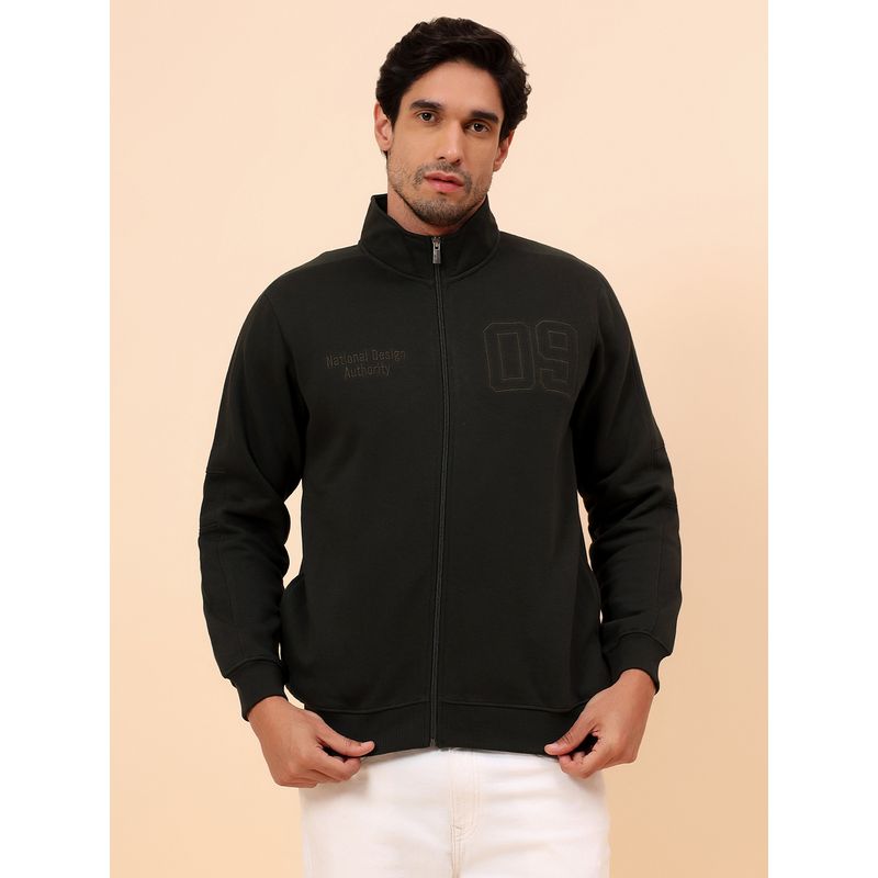 Cantabil Breathable & Soft With Color Fastness Regular Fit Olive Sweatshirt (M)