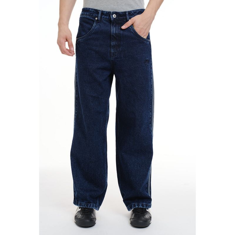 Bonkers Corner Ridge Line Straight Fit Blue Jeans (S)