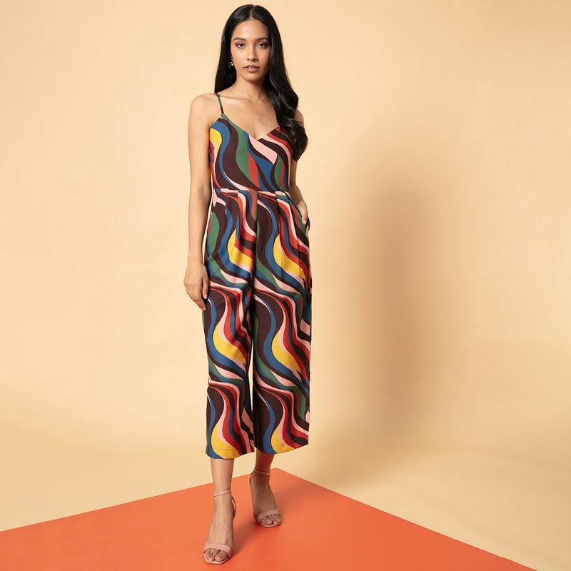 Twenty Dresses By Nykaa Fashion Catch A Glance Jumpsuit - Multi-Color (M)