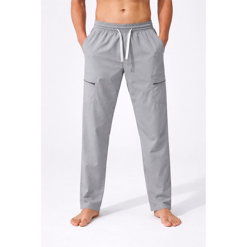 Parcel Yard Grey Parcel Yard Mens Regular Fit Track Pants (M)