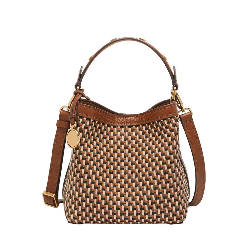 Buy Fossil Jessie Printed Brown Polyurethane Crossbody Bag with