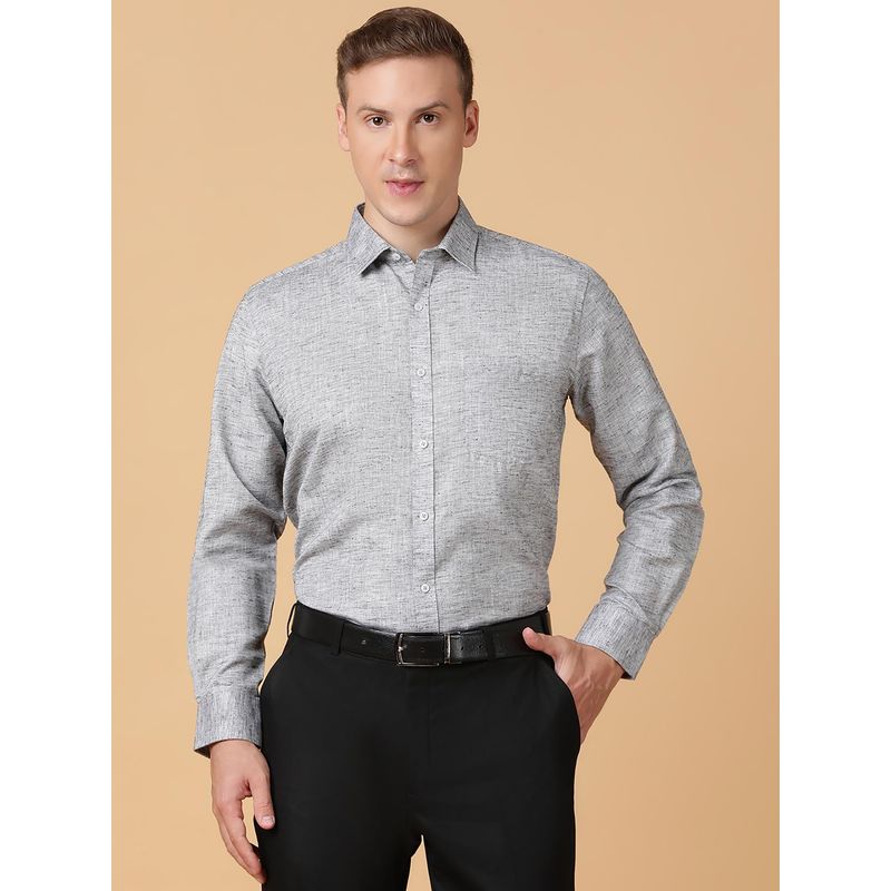 TABARD Pure Cotton Full Sleeve Collared Formal Shirt for Men Grey (42)