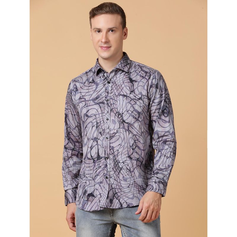 TABARD Pure Cotton Full Sleeve Collared Shirt for Men Purple (38)