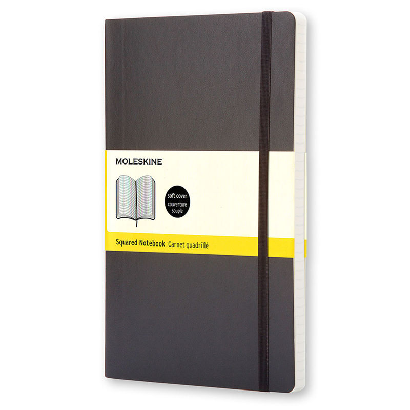 Moleskine Classic Notebook Squared Soft Cover Large Black Buy