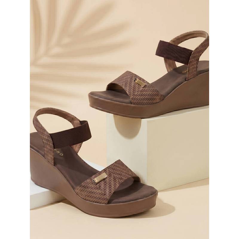 Metro Women Brown Casual Wedges Heels (EURO 39)