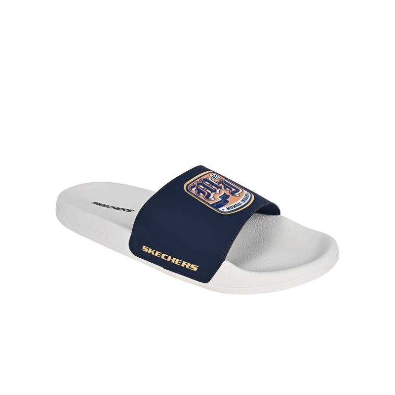 SKECHERS Mens Navy Blue Casual SIDE LINES 2.0 Sliders (US 10)