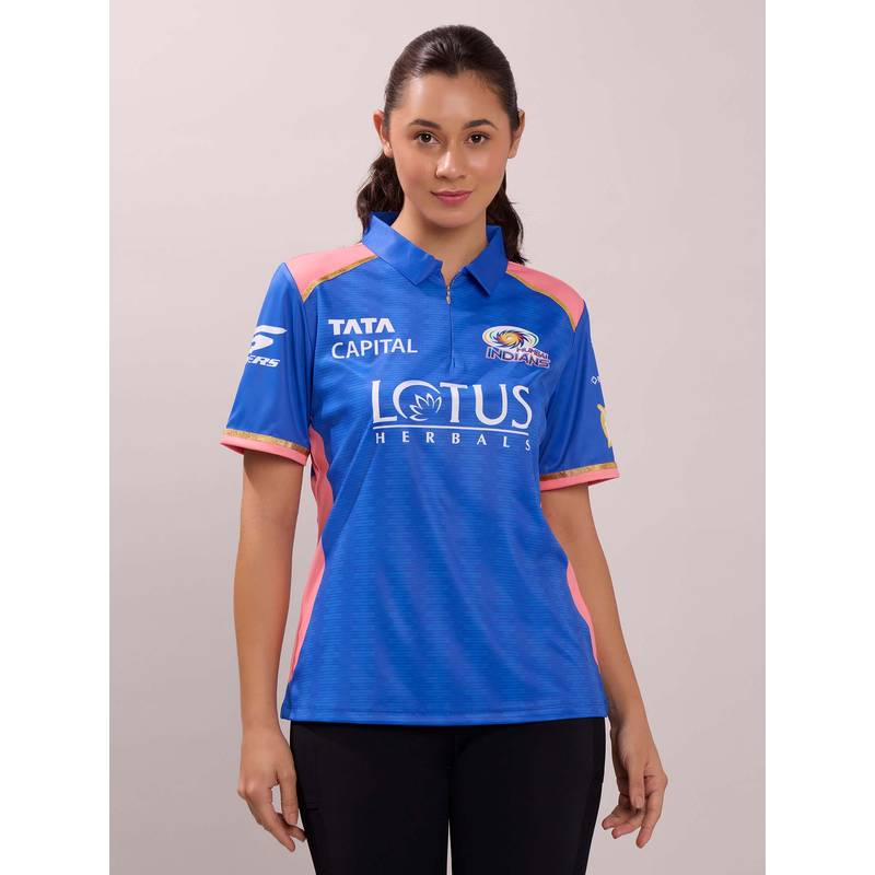 Skechers Women MI WPL FAN JERSEY Navy Blue POLO (L)