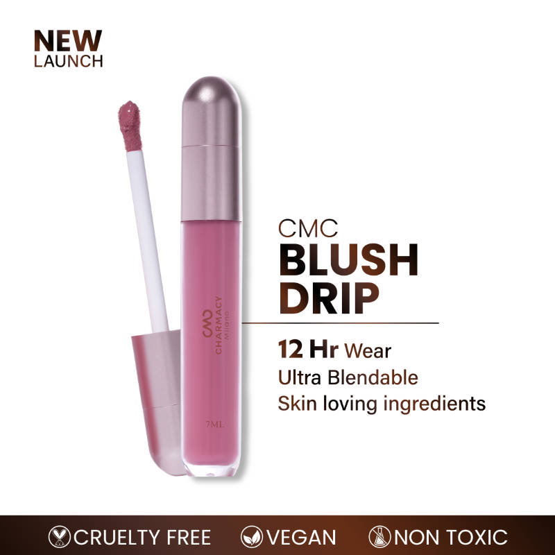 Charmacy Milano Blush Drip - Meher Mauve (Coral) - Longwear, Natural Finish, Weightless, Vegan