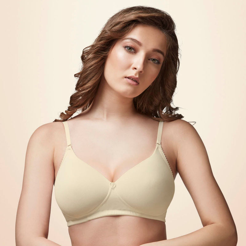 Buy Trylo Nina Women Detachable Strap Non Wired Padded Bra - Nude