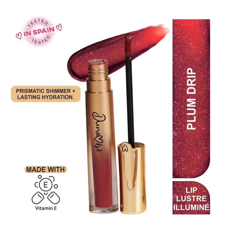 Dunamiss Cosmetics Lip Lustre Illuminé Shimmer Gloss - Plum Drip