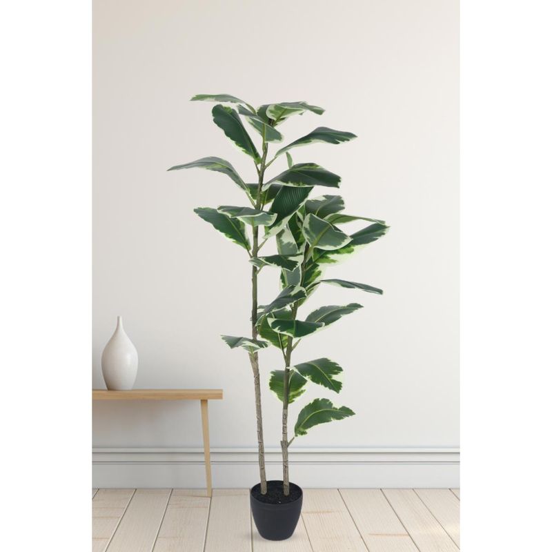 Buy Home Bloom Decoration Artificial Variegated Rubber Plants Online