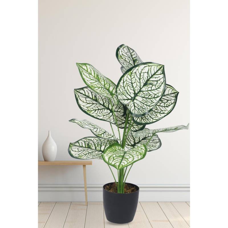 Pvc Leaves Buy Home Bloom Artificial PVC Big Leaves Plants for Indoor Outdoor with ...