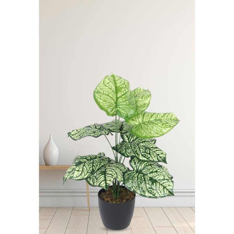 Pvc Leaves Buy Home Bloom Artificial PVC Big Leaves Plants for Indoor Outdoor with ...