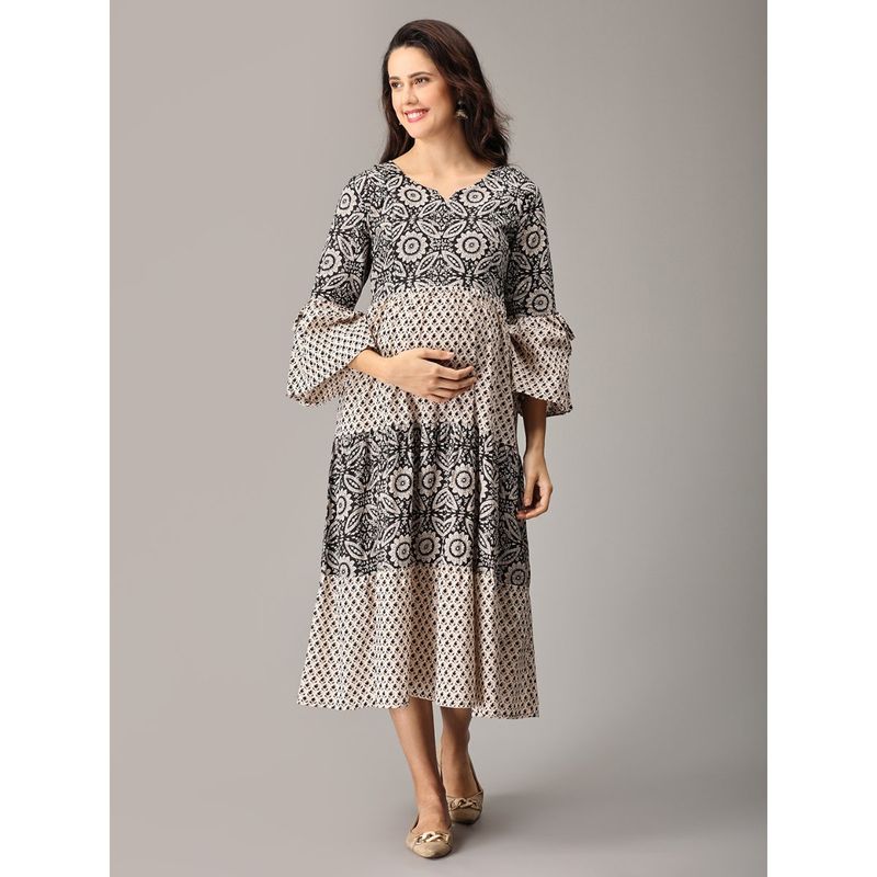 ANDMARY Nadia check long dress Beige（BEC + BRIDGE | Nadia