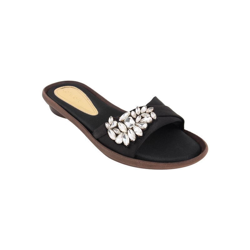 Buy Catwalk Black Embellished Flats Online
