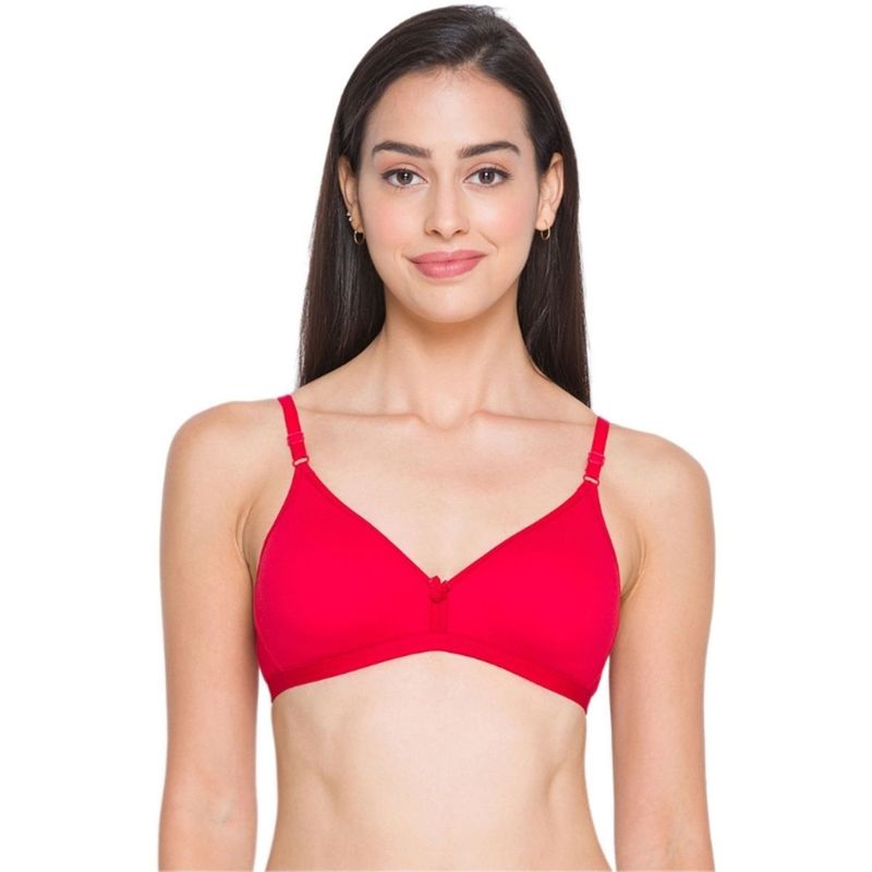 Candyskin Women's Non Padded Basic Bra - Red (34B)