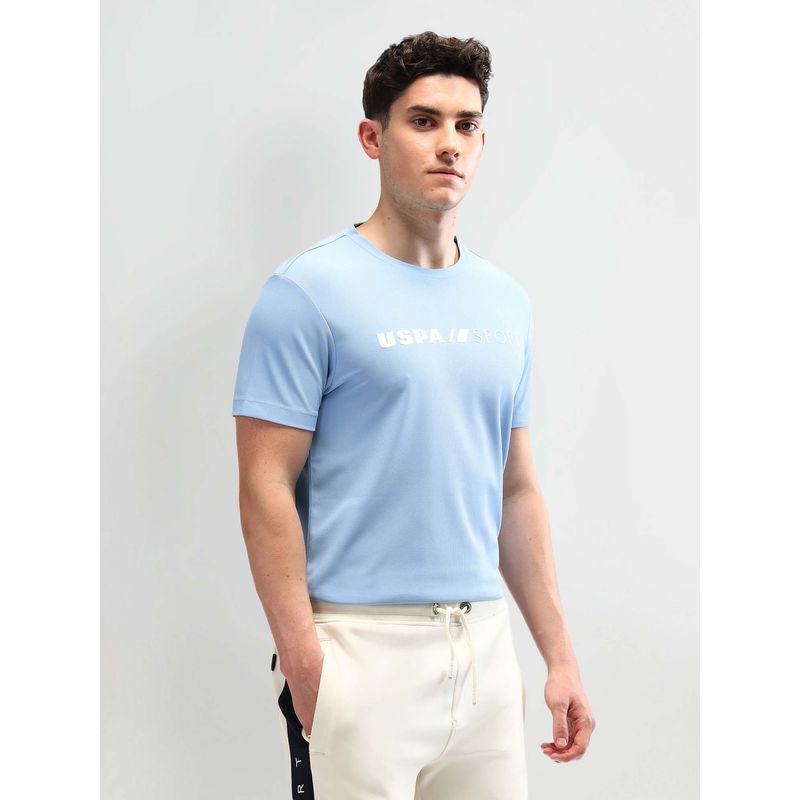 U.S. POLO ASSN. Blue Solid T-Shirt (2XL)