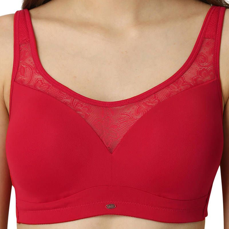 SOIE Women Full Coverage Padded Non Wired Lace Detail Cami Bra Combo (Pack of 2) (38B)