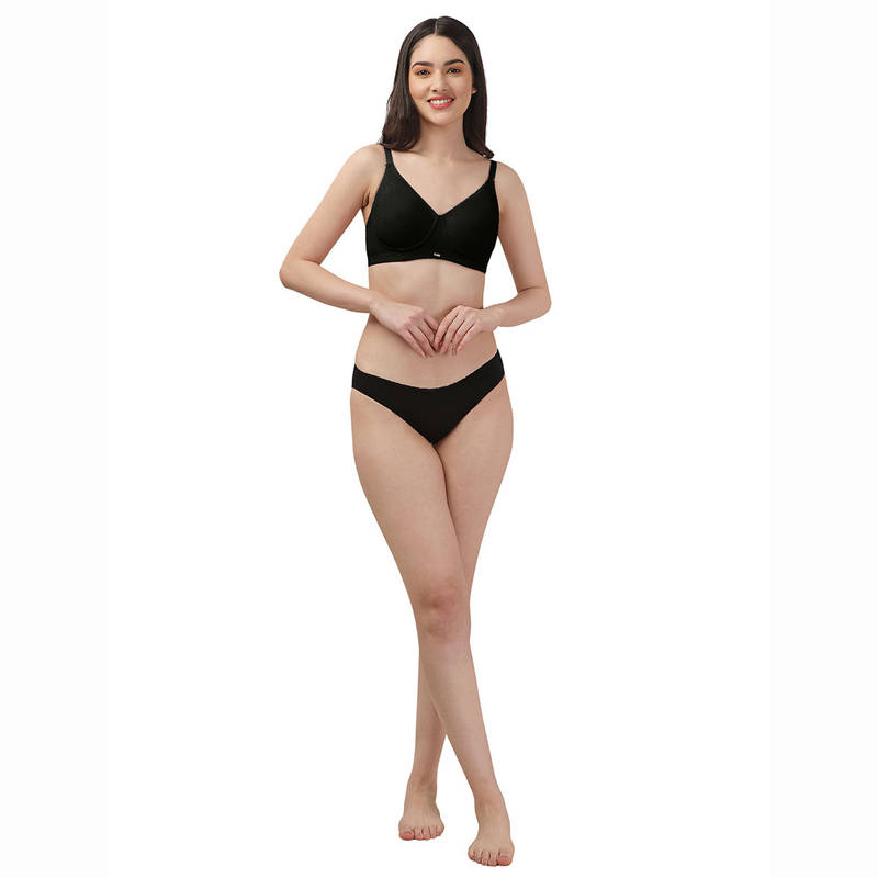 SOIE Non Padded Non Wired Full Coverage Cotton Spandex Encircled T-shirt Bra (38D)