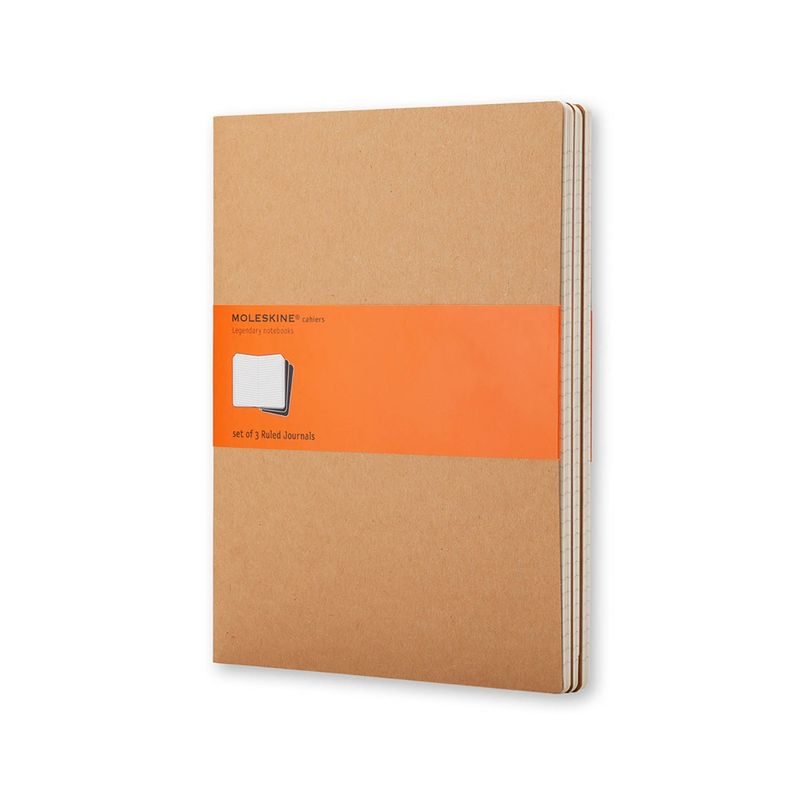 MOLESKINE Cahier Journal Ruled Xl Pack Of 3 Kraft Buy MOLESKINE Cahier