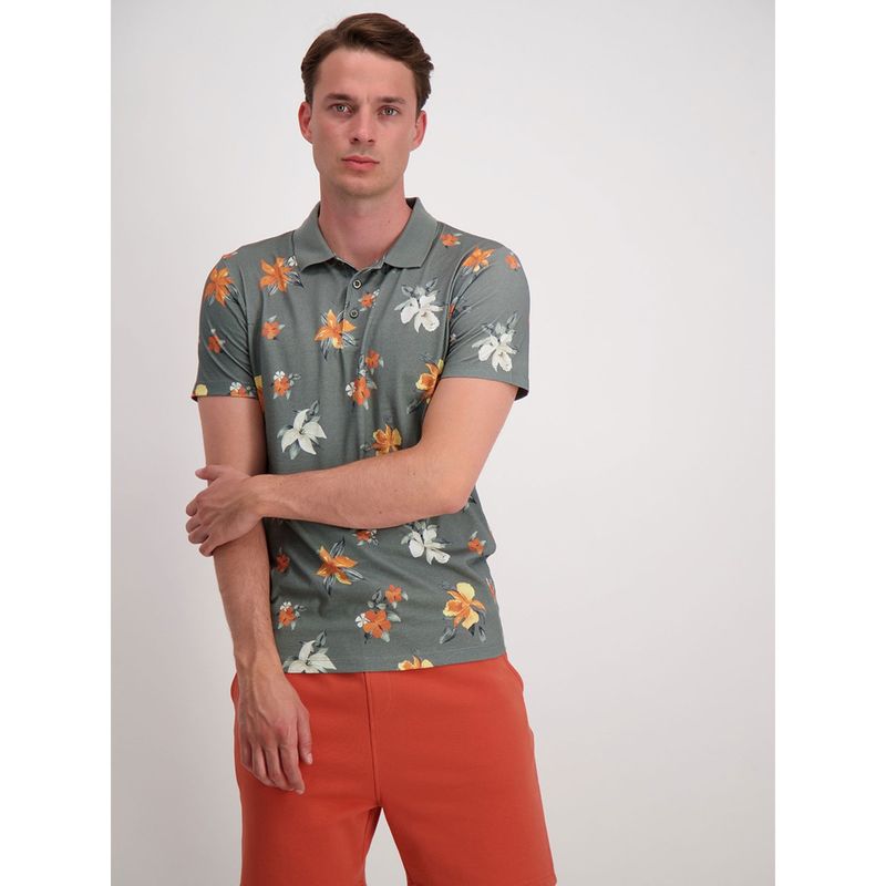 LINDBERGH Yellow Solid Polo Collar T Shirt (S)