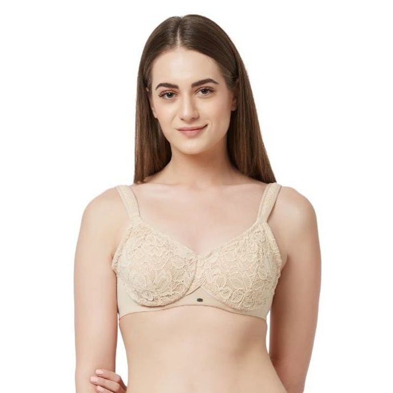 SOIE Women'S Full Coverage Non-Padded Wired Bra - Nude (40C)
