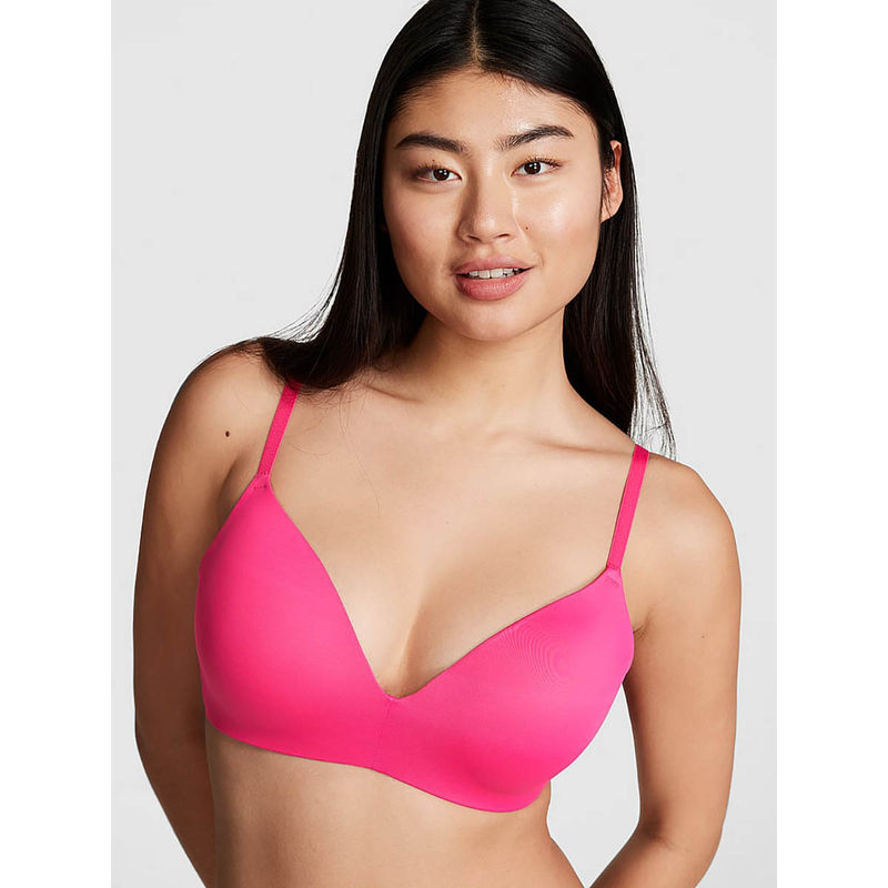 Victoria's Secret Women Pink PINK Wear Everywhere Wireless Push-Up Bra (34A)