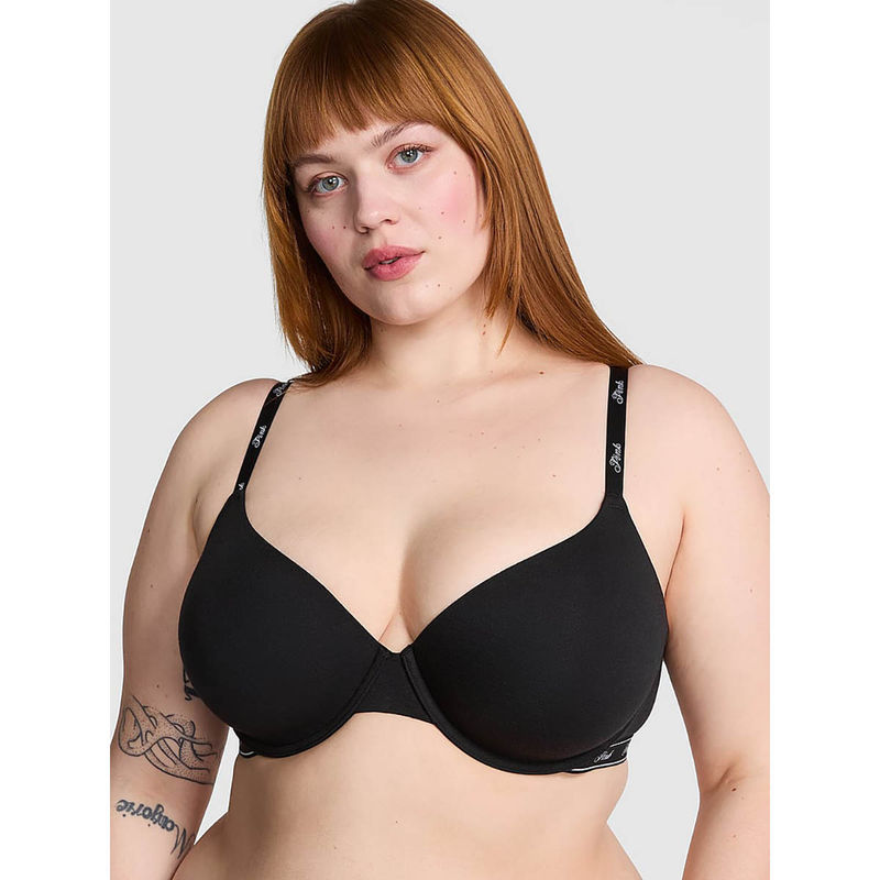 Victoria's Secret Women Black PINK Wear Everywhere Lightly Lined T-Shirt Bra (34C)