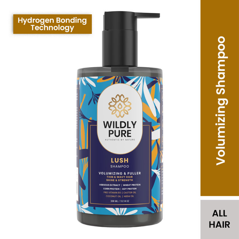 Buy Wildly Pure Lush Natural Volume Shampoo For Thin & Wavy, Enriched ...