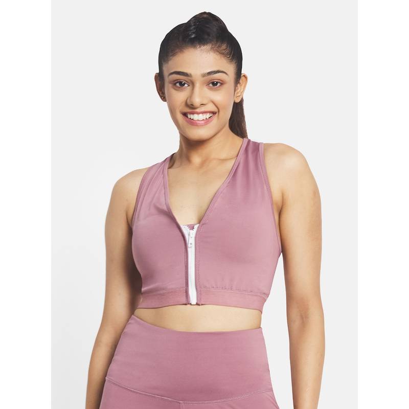 Kica Zip Sports Bra - Pink