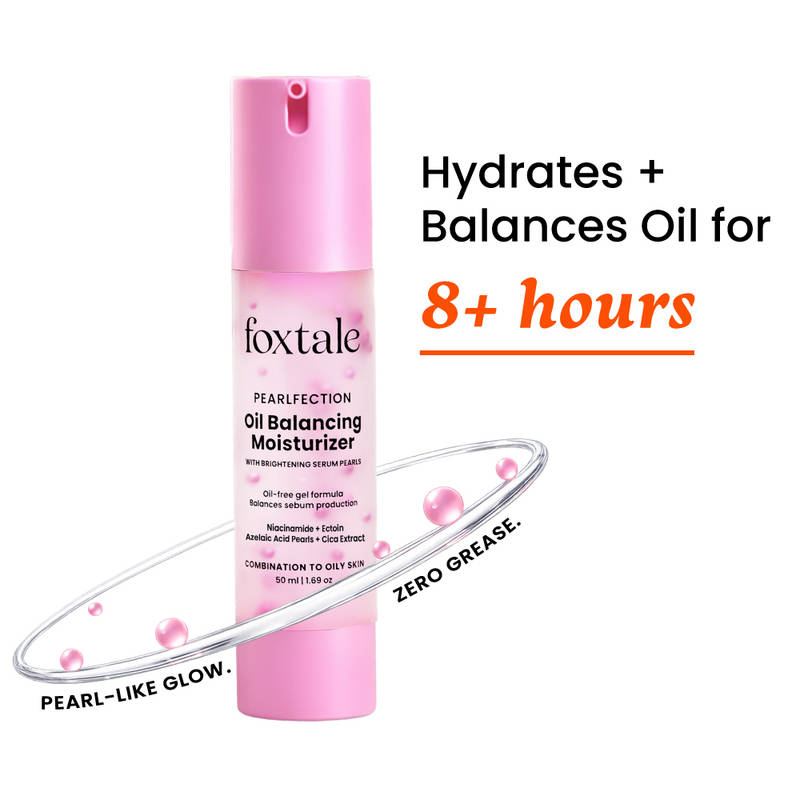 Foxtale Niacinamide & Cica Oil Balancing Moisturizer For Oily Skin, Lightweight & Non-Greasy