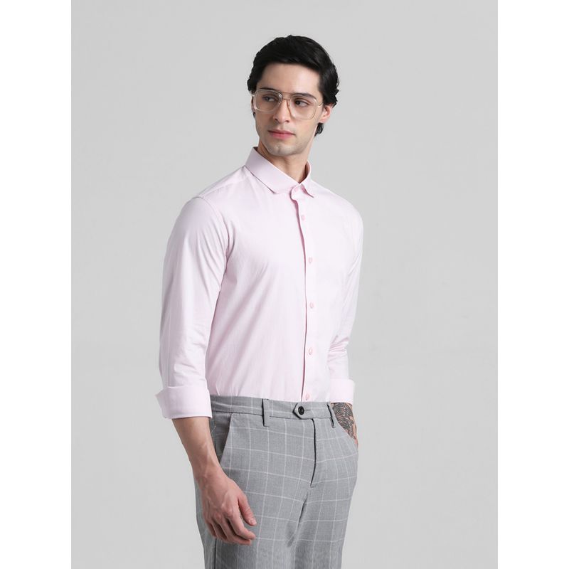 Jack & Jones Pink Slim Fit Cotton Shirt (S)