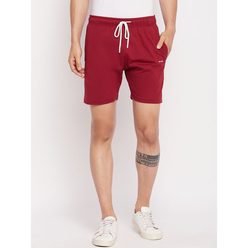 98 Degree North Mens Solid Shorts Wine (M)
