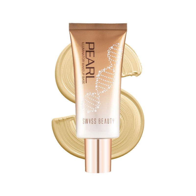 Swiss Beauty Pearl Illuminator Makeup Base Long lasting & Radiant Skin Highlighter - 01 Golden Pink