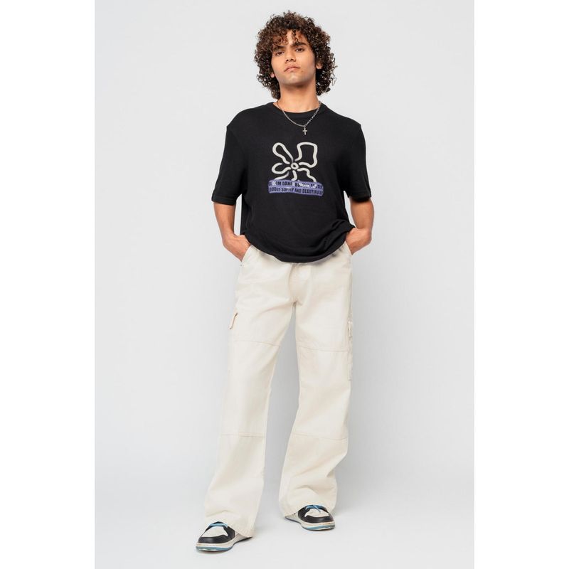 FREAKINS Ecru Mens Cargo Pant (30)