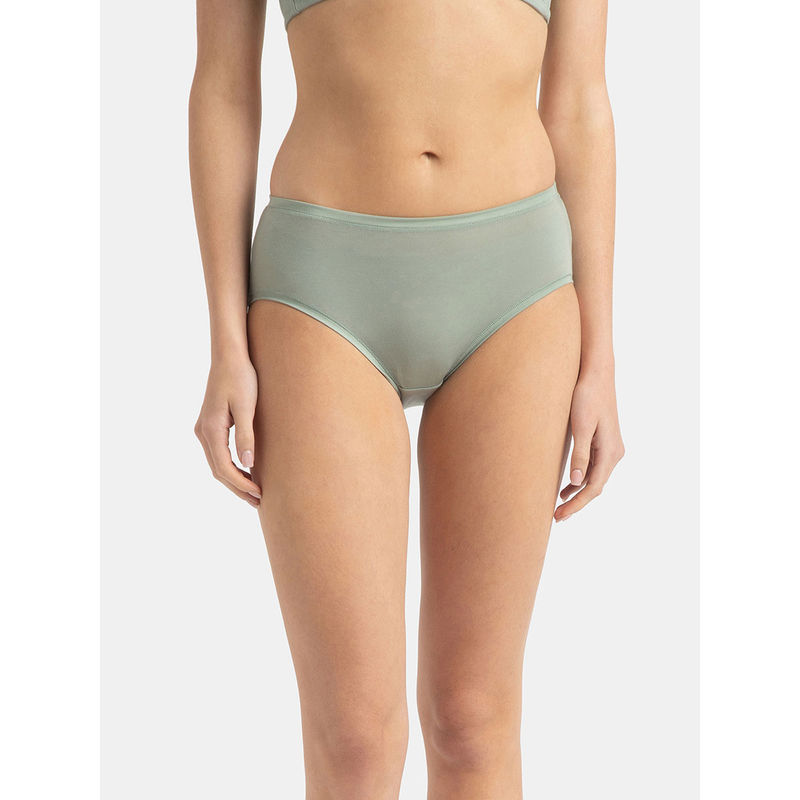 Jockey JW02 Women High Coverage Tencel Lyocell Elastane Hipster - Iceberg Green (M)