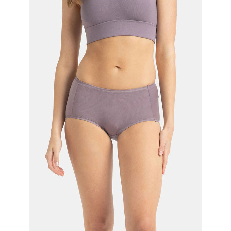 Jockey JW03 Women Full Coverage Tencel Lyocell Elastane Full Brief - Minimal Grey (L)