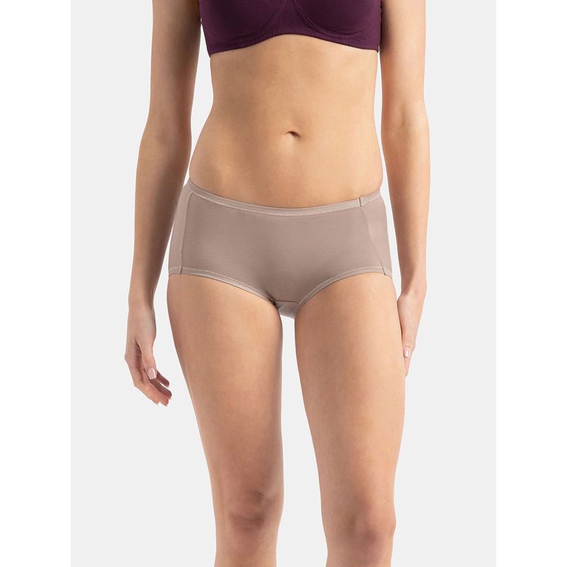 Jockey JW03 Women Full Coverage Tencel Lyocell Elastane Full Brief - Mushroom (L)
