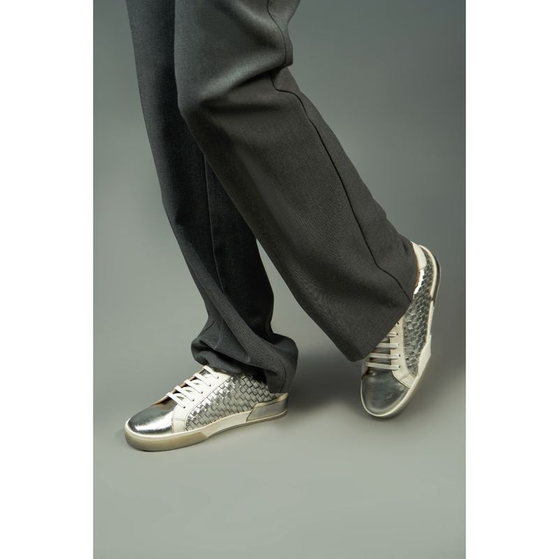 Heel Your Sole Chip Silver Sneakers (EURO 36)