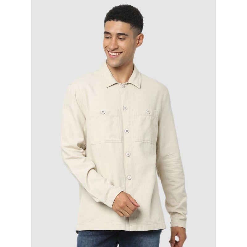 Kemeja Lengan Panjang Celio Blue White
