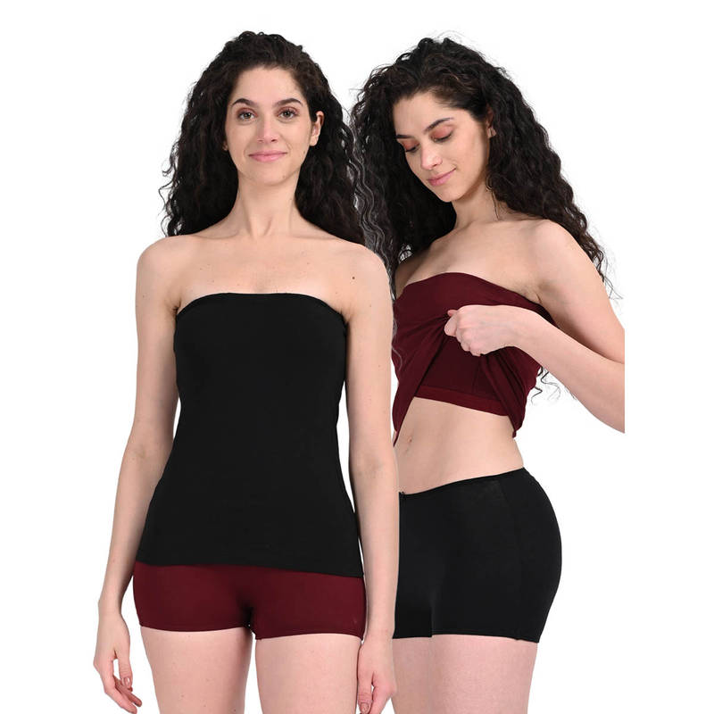 Adira Women Multi-Color Solid Slips & Camisole (Pack of 2) (2XS)