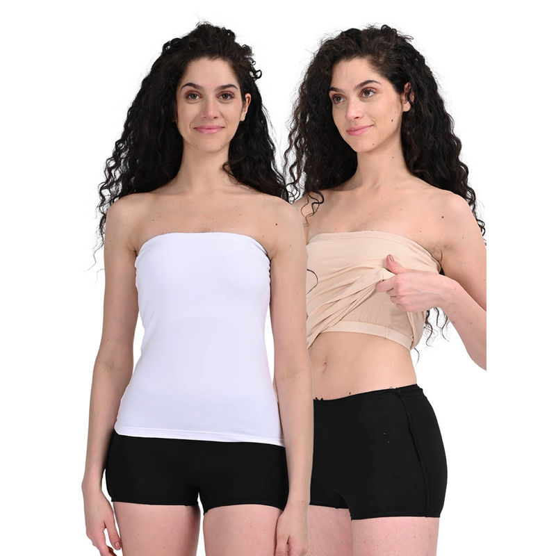 Adira Women Multi-Color Solid Slips & Camisole (Pack of 2) (2XS)